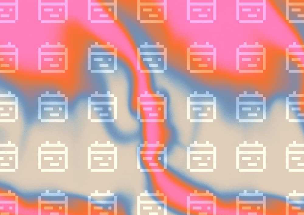 A weekly Twitch streaming schedule laid out across the days of the week