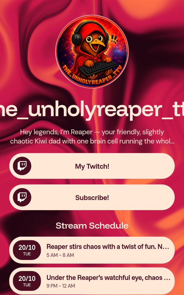 the_unholyreaper_ttv's pulz.bio page