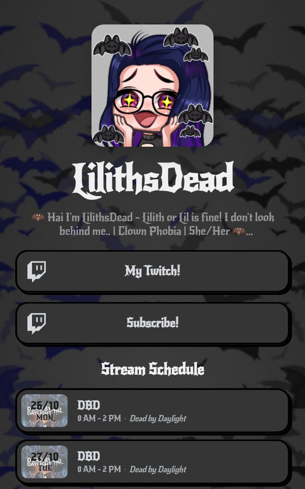 LilithsDead's pulz.bio page
