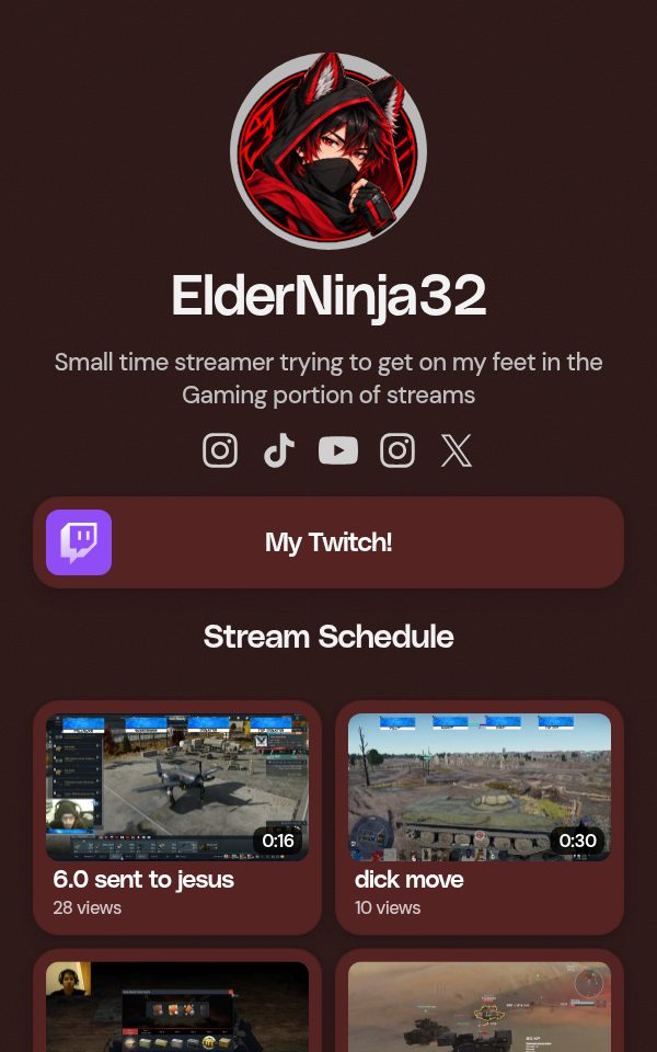 ElderNinja32's pulz.bio page