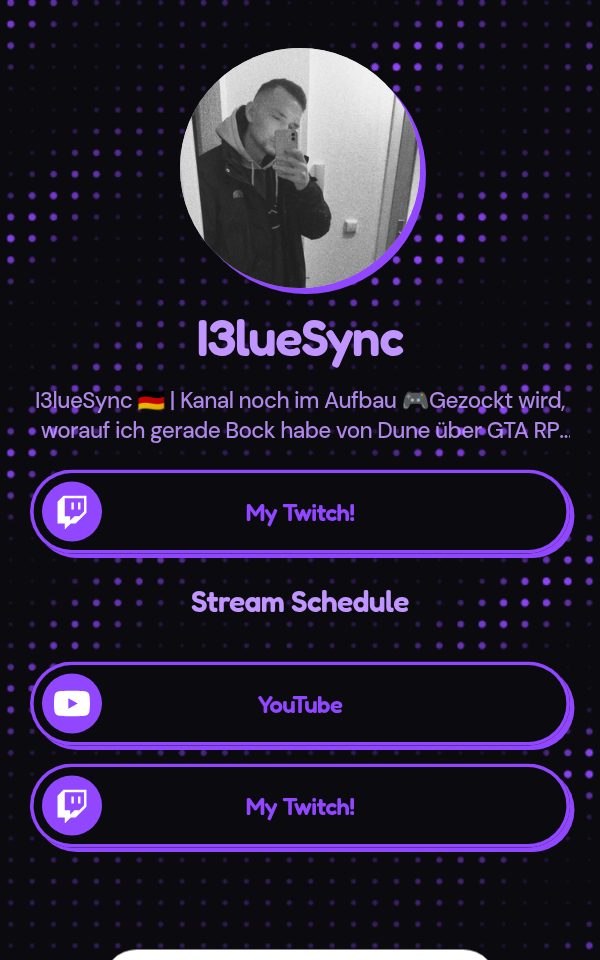 I3lueSync's pulz.bio page
