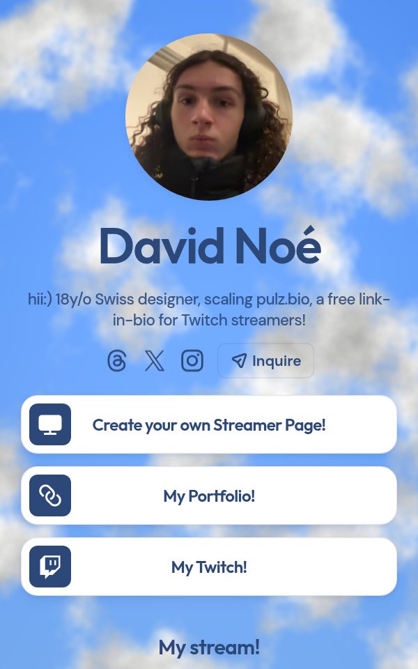 David Noé's pulz.bio page