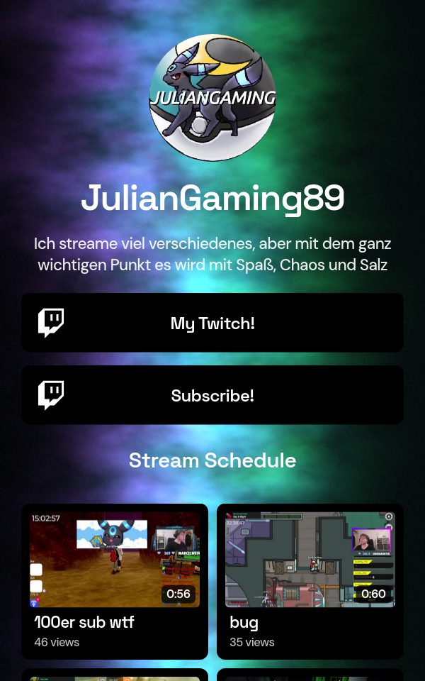 JulianGaming89's pulz.bio page