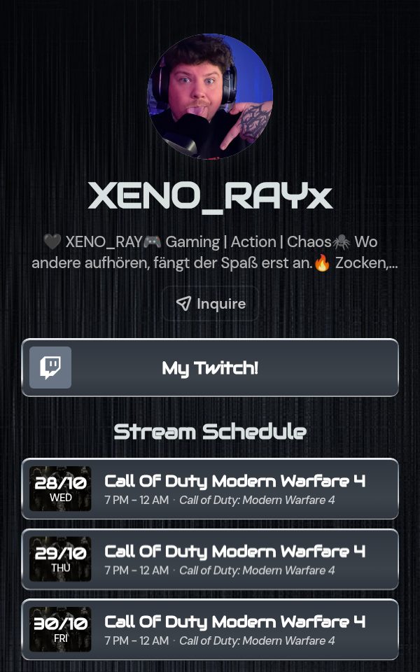 XENO_RAYx's pulz.bio page