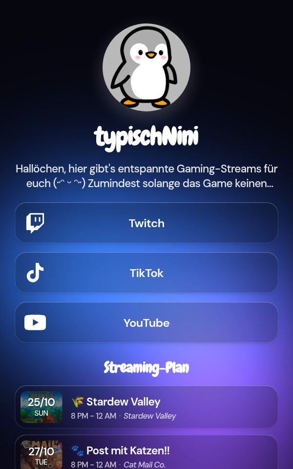 typischNini's pulz.bio page