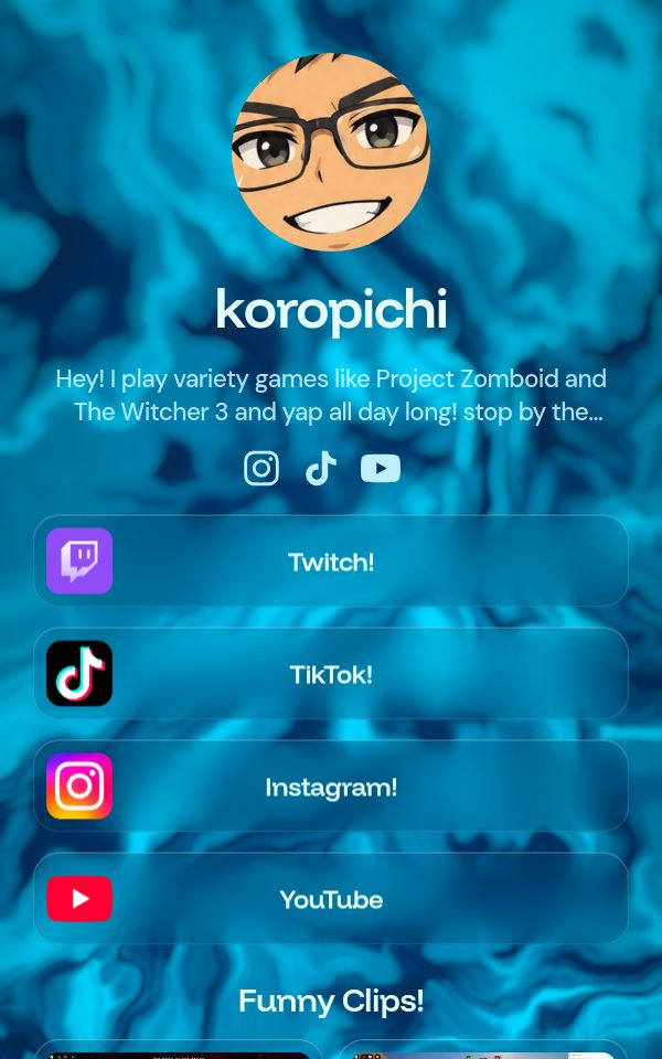 koropichi's pulz.bio page