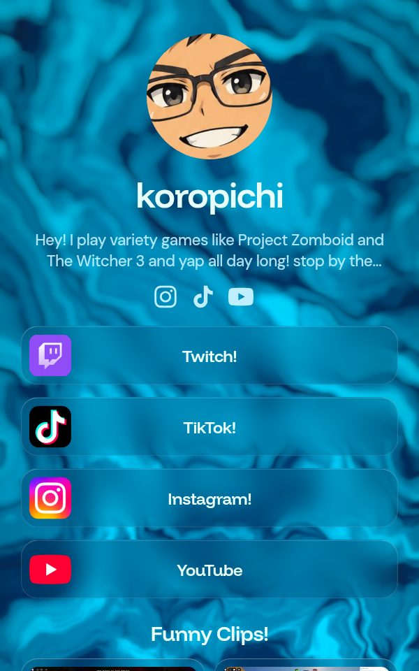 koropichi's pulz.bio page