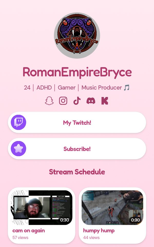 RomanEmpireBryce's pulz.bio page