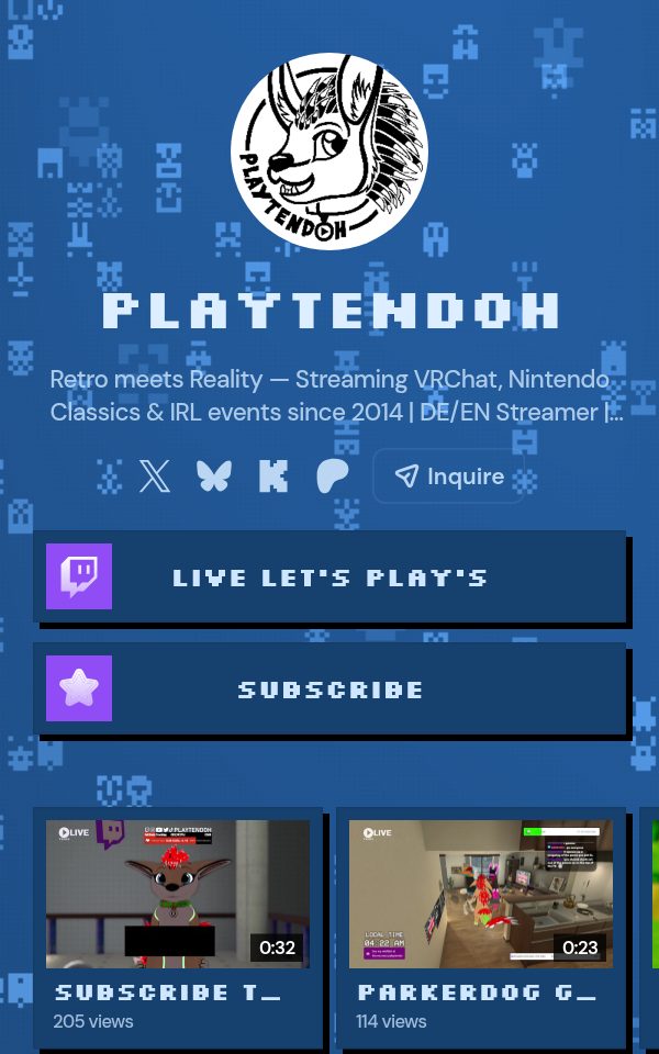 Playtendoh's pulz.bio page