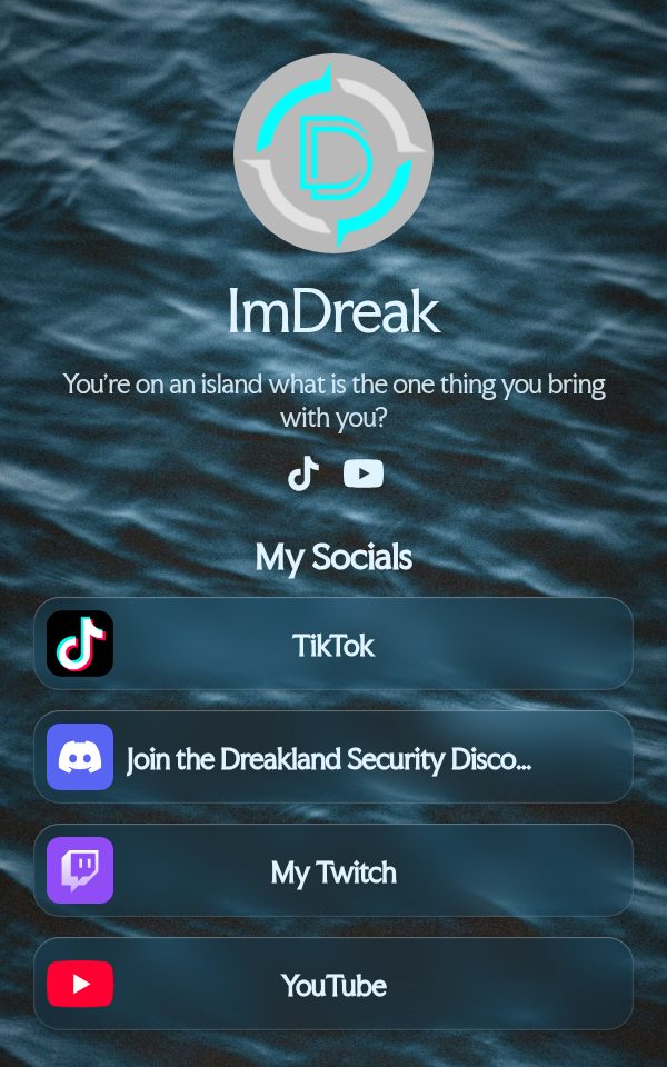 ImDreak's pulz.bio page
