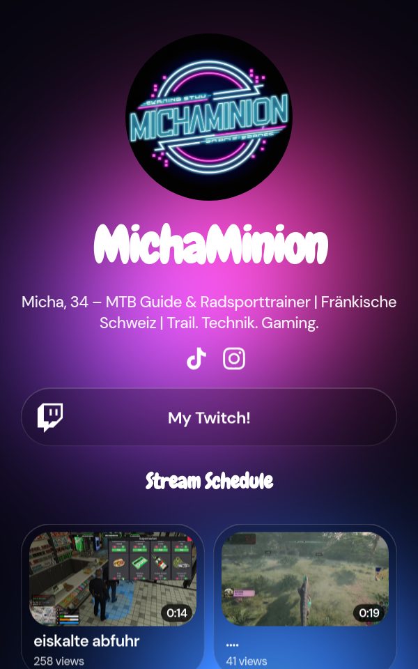 MichaMinion's pulz.bio page