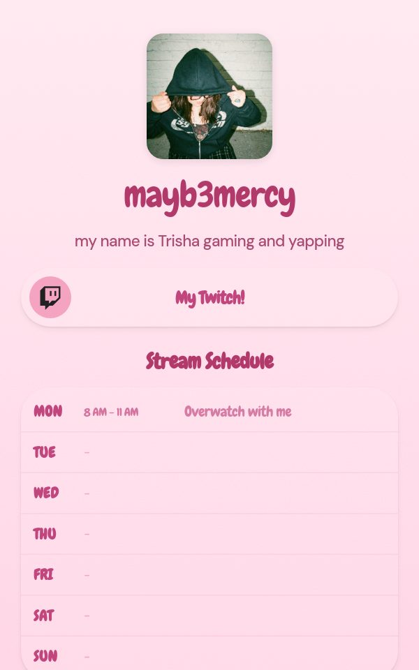 mayb3mercy's pulz.bio page