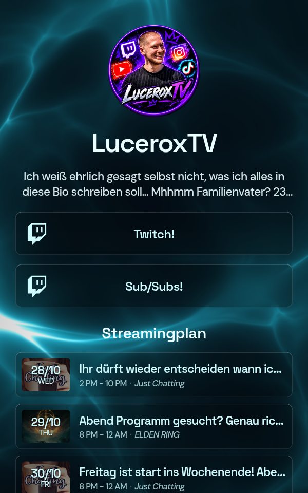 LuceroxTV's pulz.bio page