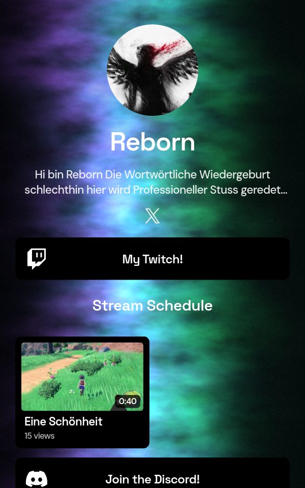 Reborn's pulz.bio page