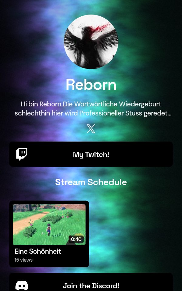 Reborn's pulz.bio page