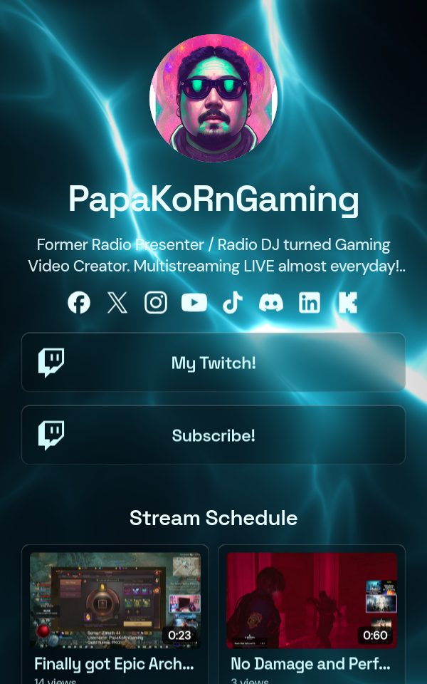 PapaKoRnGaming's pulz.bio page
