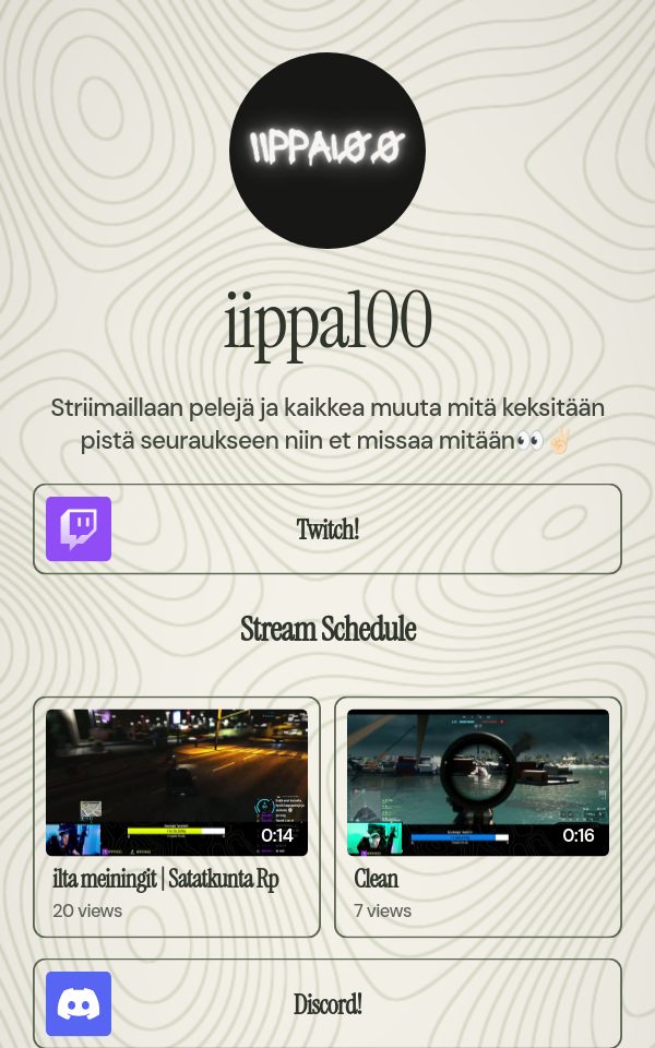 iippa100's pulz.bio page