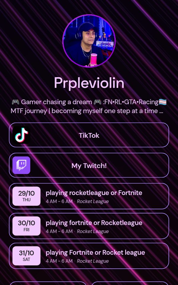 Prpleviolin's pulz.bio page