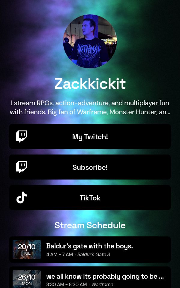 Zackkickit's pulz.bio page