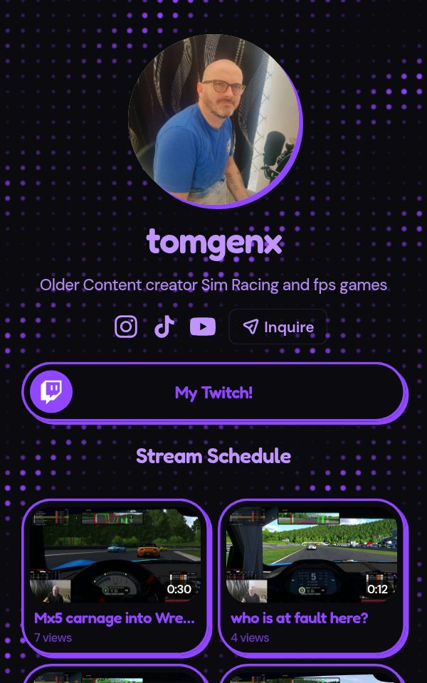 tomgenx's pulz.bio page