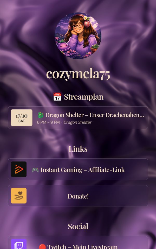 cozymela75's pulz.bio page