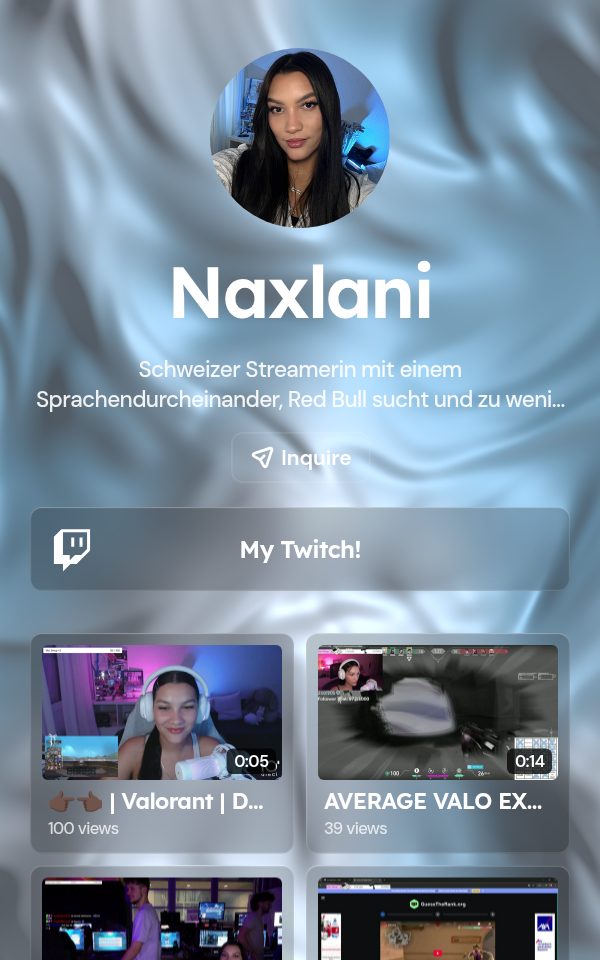 Naxlani's pulz.bio page