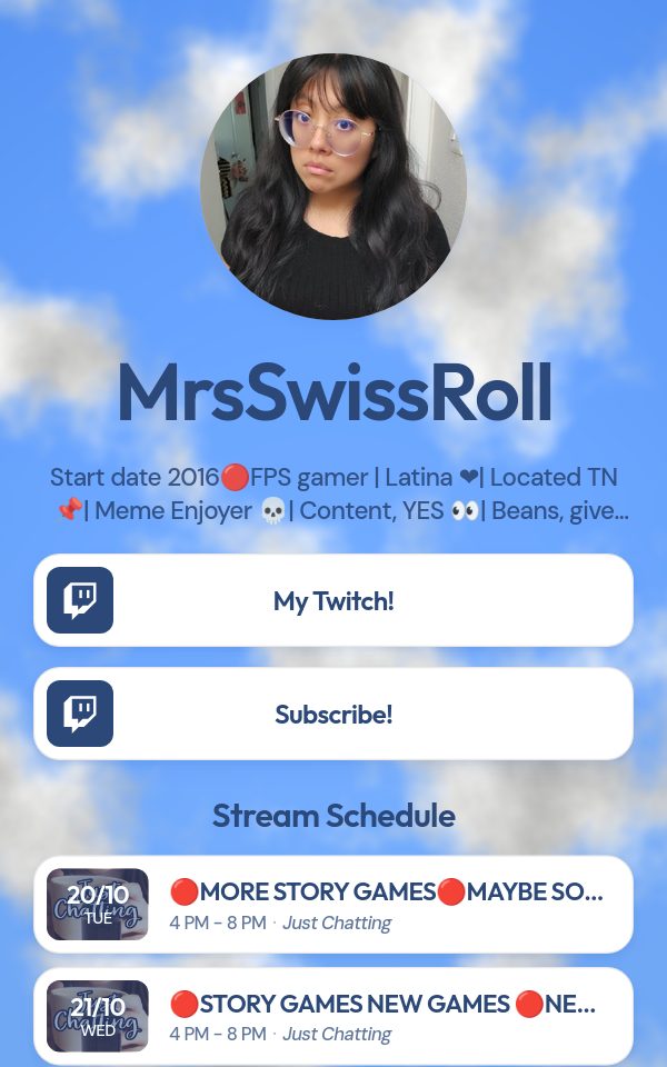 MrsSwissRoll's pulz.bio page