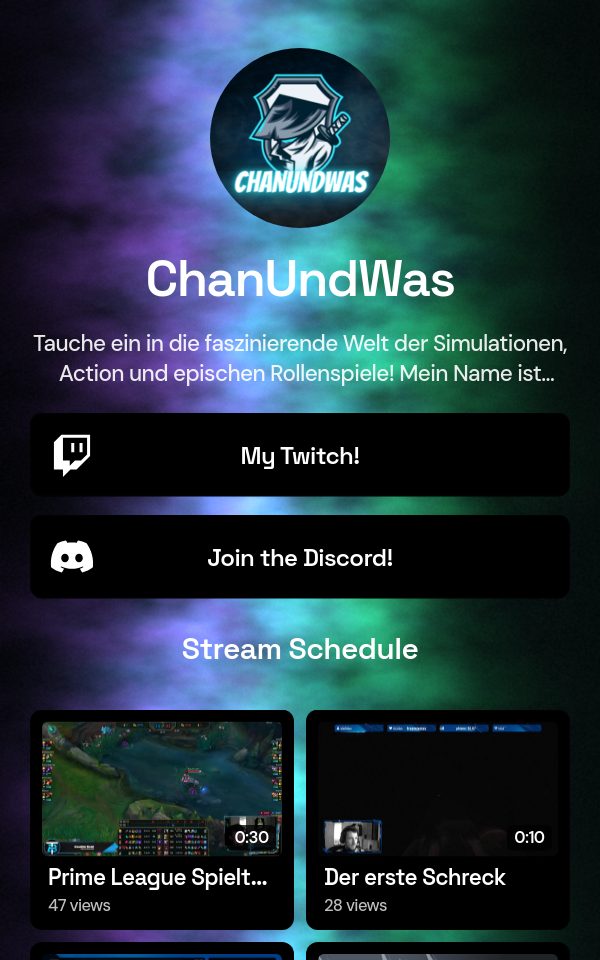 ChanUndWas's pulz.bio page