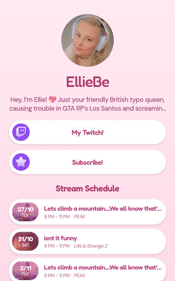 EllieBe's pulz.bio page