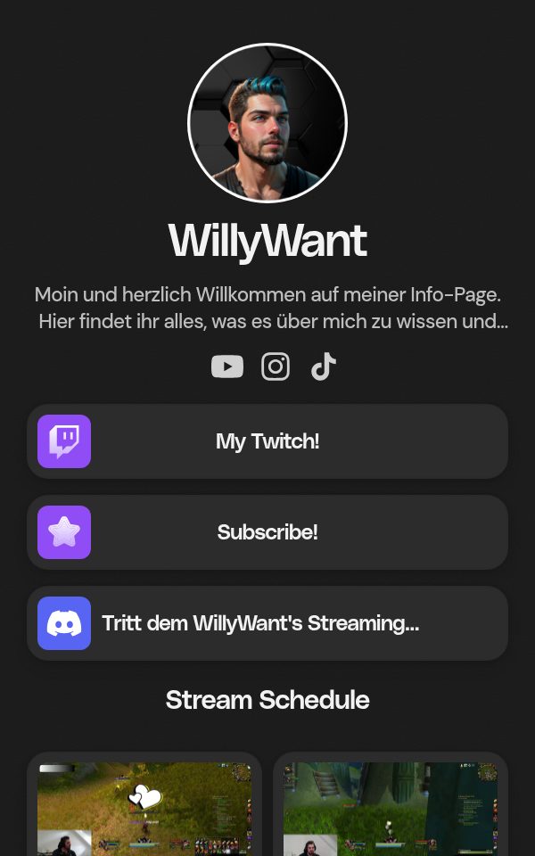 WillyWant's pulz.bio page