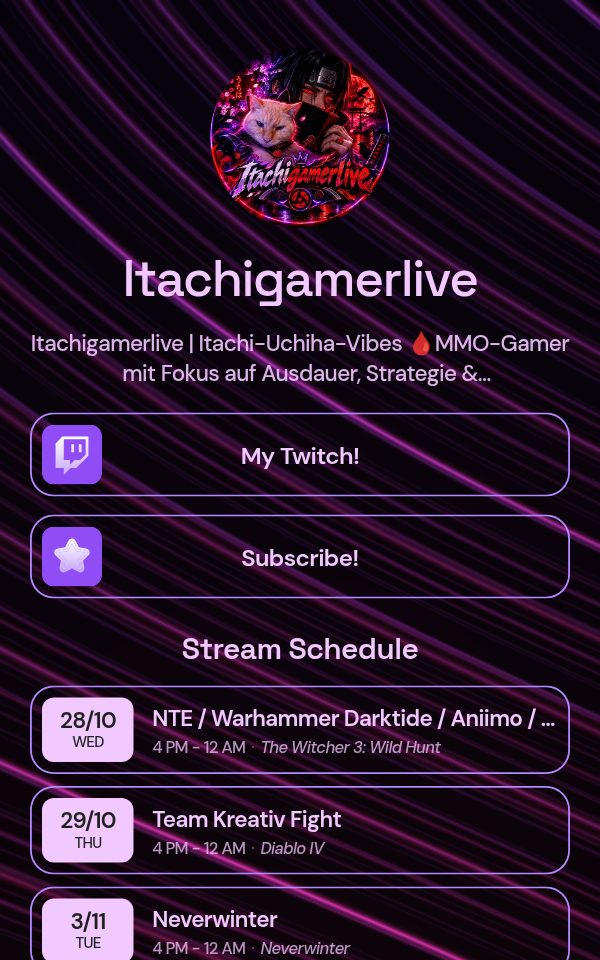 Itachigamerlive's pulz.bio page