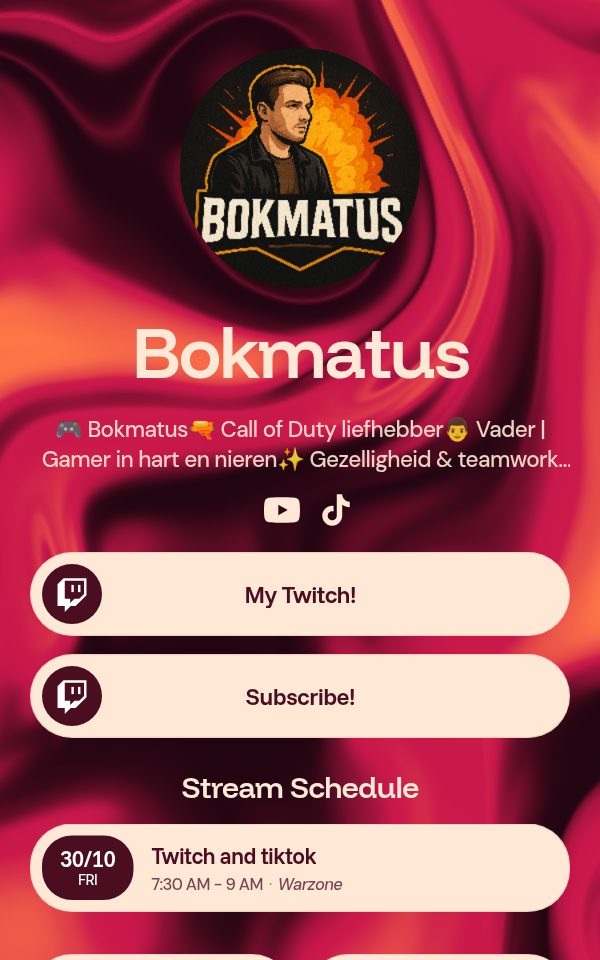 Bokmatus's pulz.bio page
