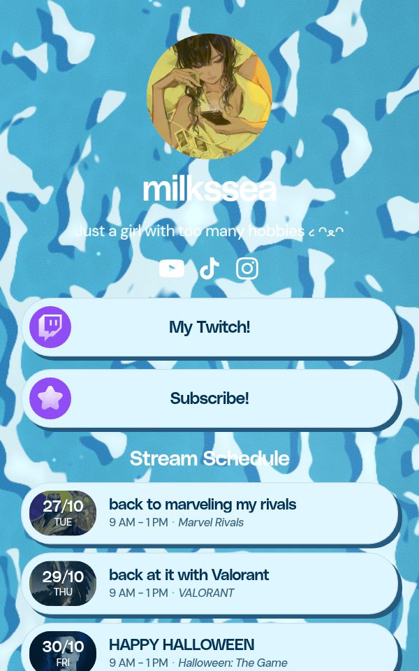 milkssea's pulz.bio page
