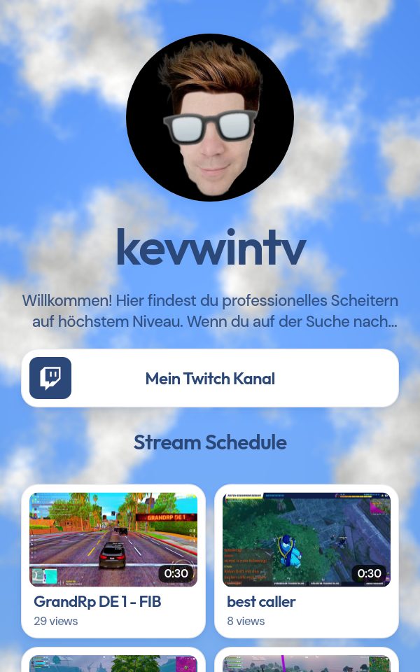 kevwintv's pulz.bio page