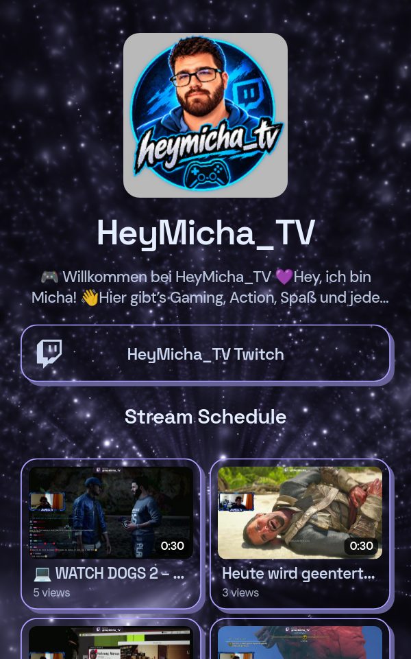 HeyMicha_TV's pulz.bio page