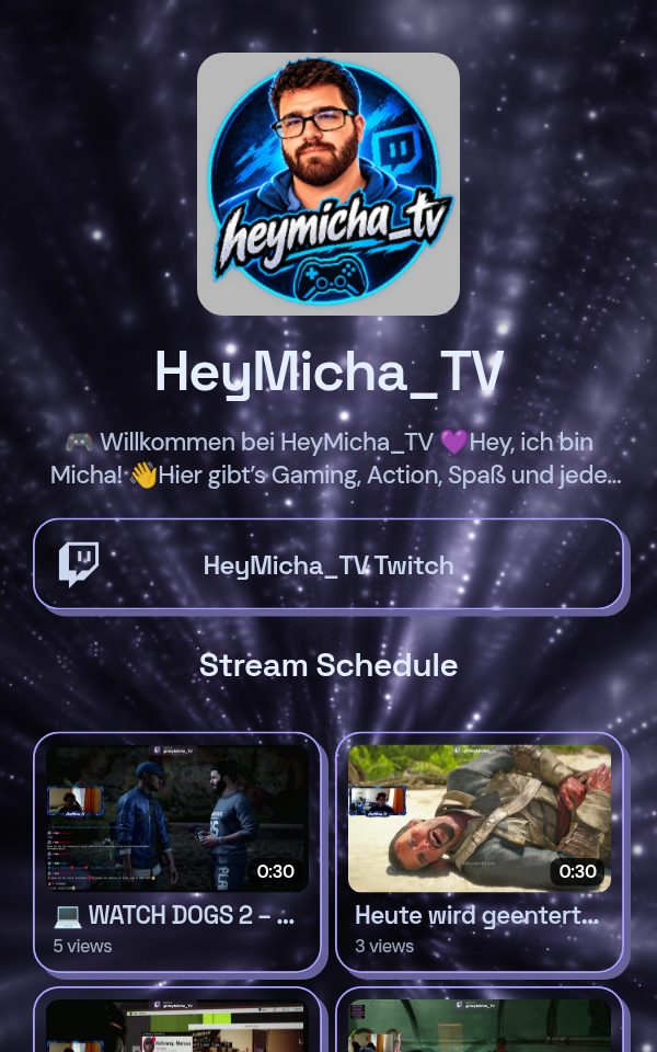HeyMicha_TV's pulz.bio page