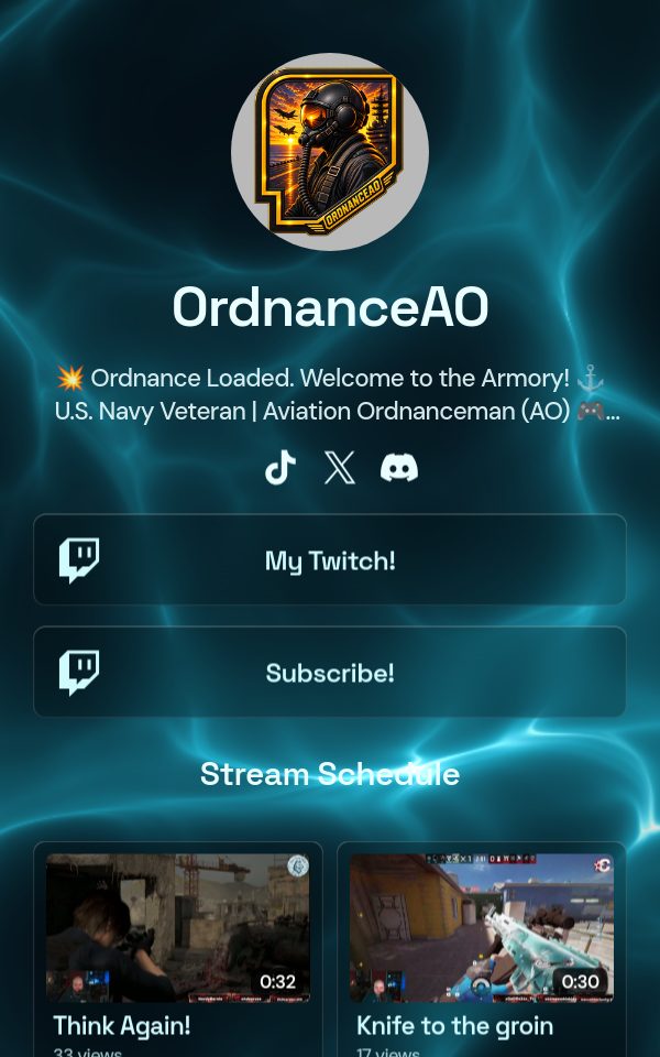 OrdnanceAO's pulz.bio page