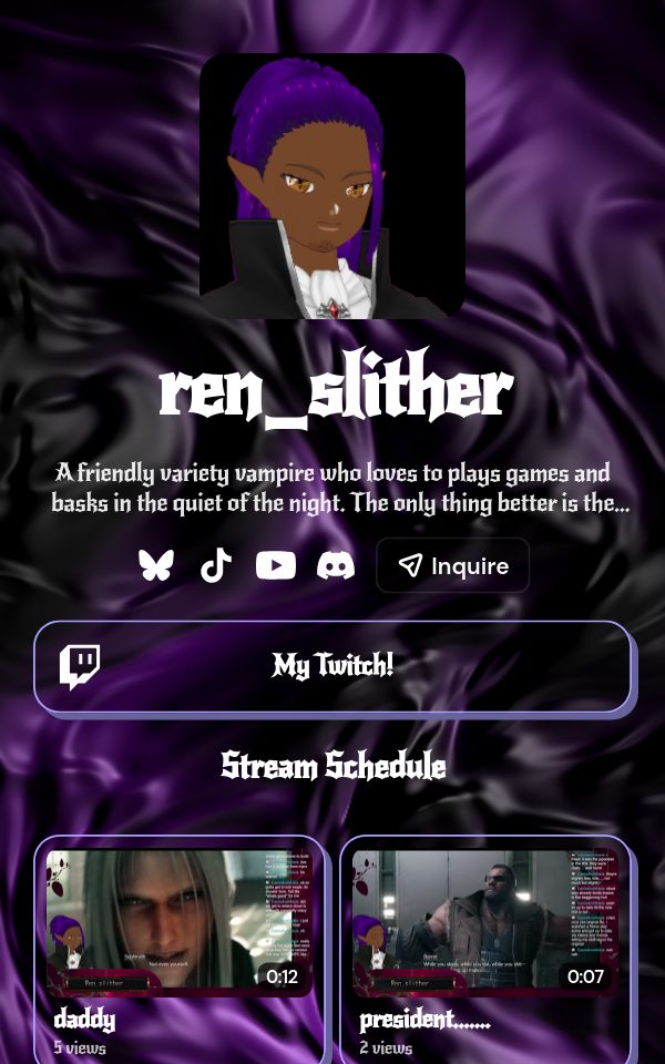 ren_slither's pulz.bio page